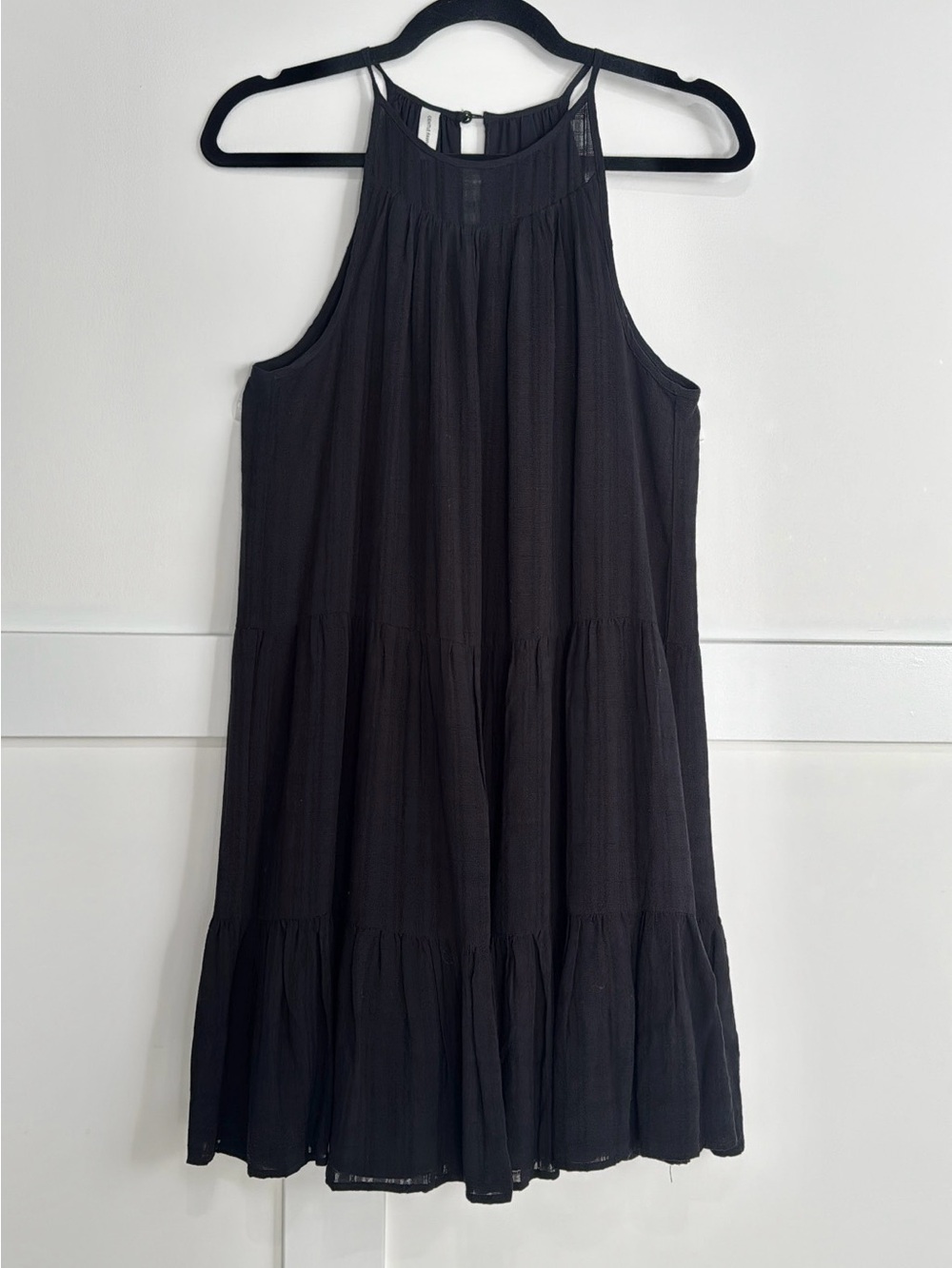 Gentle Fawn Empire Flowy Mini Dress Black Size Small